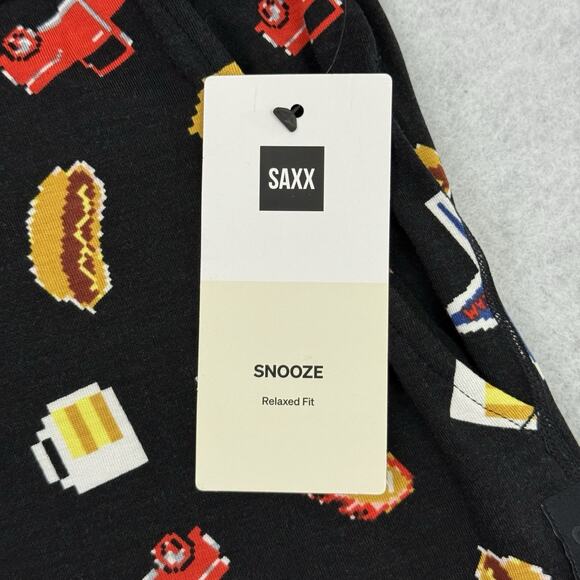 SAXX Snooze Men’s Relaxed Fit Modal Lounge Pants Black Size S Ultra Soft NWT - Picture 9 of 13